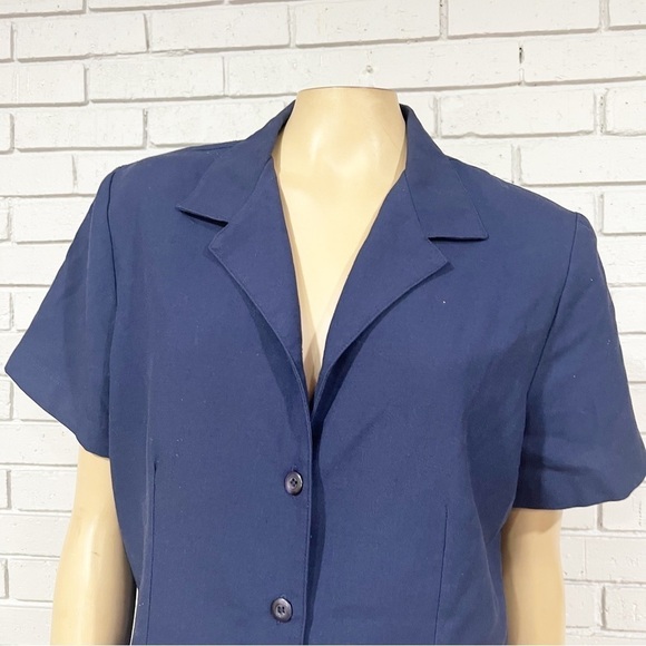 Briggs Women’s Petite Short Sleeve Button Down - Picture 8 of 9